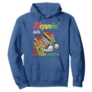 Stepping Into Black History Month Hoodie Black Girls Sneakers TS02 Royal Blue Print Your Wear