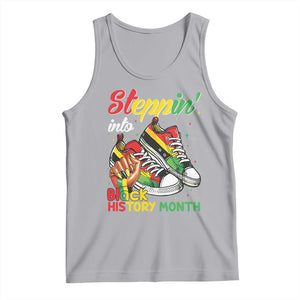 Stepping Into Black History Month Tank Top Black Girls Sneakers TS02 Athletic Heather Print Your Wear