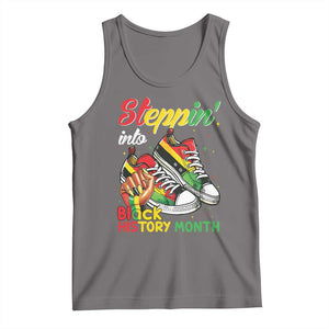 Stepping Into Black History Month Tank Top Black Girls Sneakers TS02 Deep Heather Print Your Wear