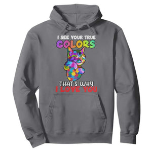 Autism Cat Hoodie I See Your True Colors Embrace Heart Autism Acceptance TS02 Charcoal Printyourwear