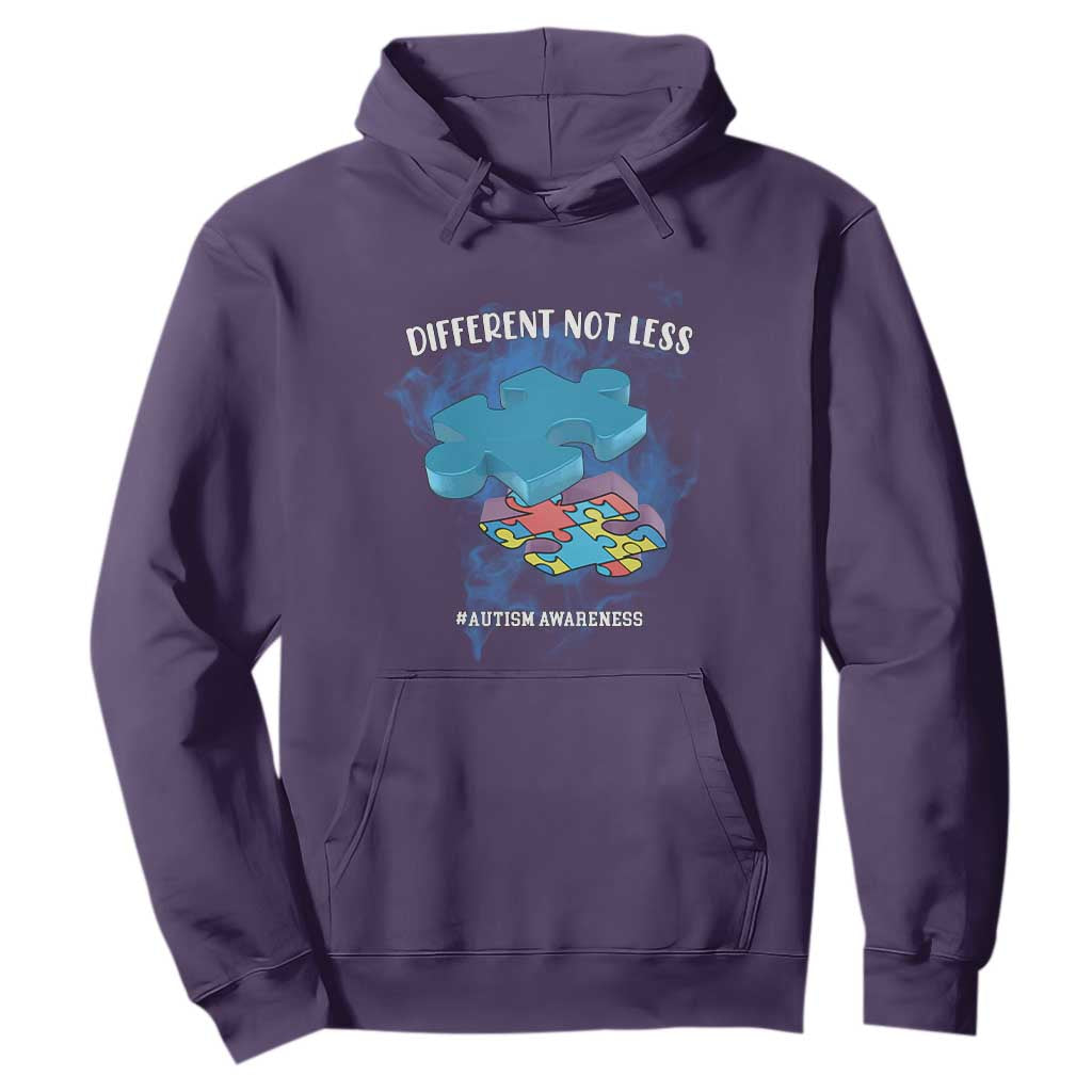 Autism Awareness Hoodie Different Not Less Support Spectrum Puzzle Piece TS02 Purple Printyourwear