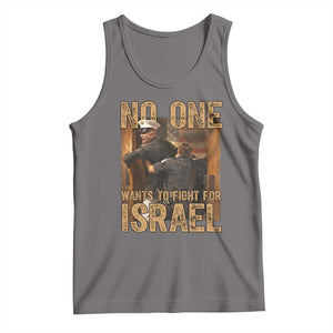 No One Wants To Fight For Israel Tank Top America First Veteran Message Anti War TS02 Deep Heather Print Your Wear
