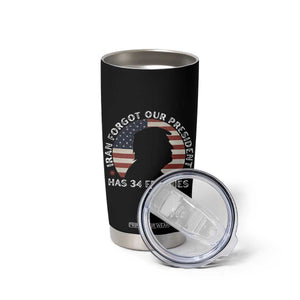 Iran Forgot Our President Has 34 Felonies Tumbler Cup Funny Political Satire Patriotic TS02 Print Your Wear