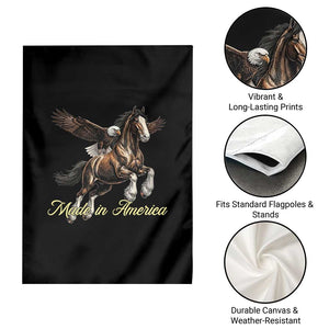 Made in America Patriotic Eagle and Horse Garden Flag Strong American Pride Western Style TS02 Print Your Wear