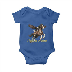 Made in America Patriotic Eagle and Horse Baby Onesie Strong American Pride Western Style TS02 Royal Blue Print Your Wear