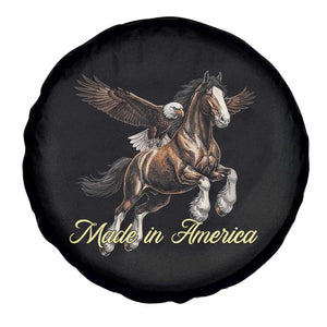 Made in America Patriotic Eagle and Horse Spare Tire Cover Strong American Pride Western Style TS02 Print Your Wear