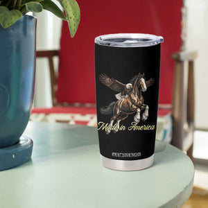 Made in America Patriotic Eagle and Horse Tumbler Cup Strong American Pride Western Style TS02 Print Your Wear