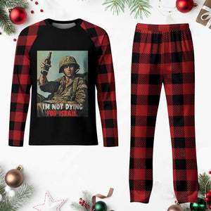I’m Not Dying For Israel America First Veteran Plaid Pajama Set Anti Foreign War Military Statement TS02 Buffalo Plaid Print Your Wear