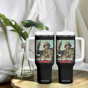 I’m Not Dying For Israel America First Veteran Tumbler With Handle Anti Foreign War Military Statement TS02 Print Your Wear