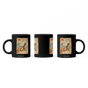 Baby Punch the Monkey Japanese Style Graphic Coffee Mug Dragging Plush Toy Vintage Art Gift TS02 Print Your Wear