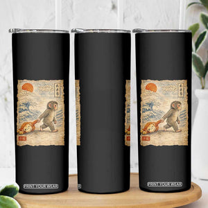 Baby Punch the Monkey Japanese Style Graphic Skinny Tumbler Dragging Plush Toy Vintage Art Gift TS02 Print Your Wear
