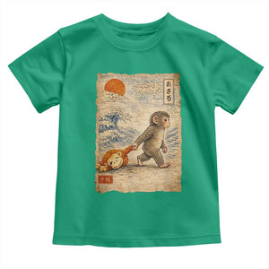Baby Punch the Monkey Japanese Style Graphic Toddler T Shirt Dragging Plush Toy Vintage Art Gift TS02 Irish Green Print Your Wear