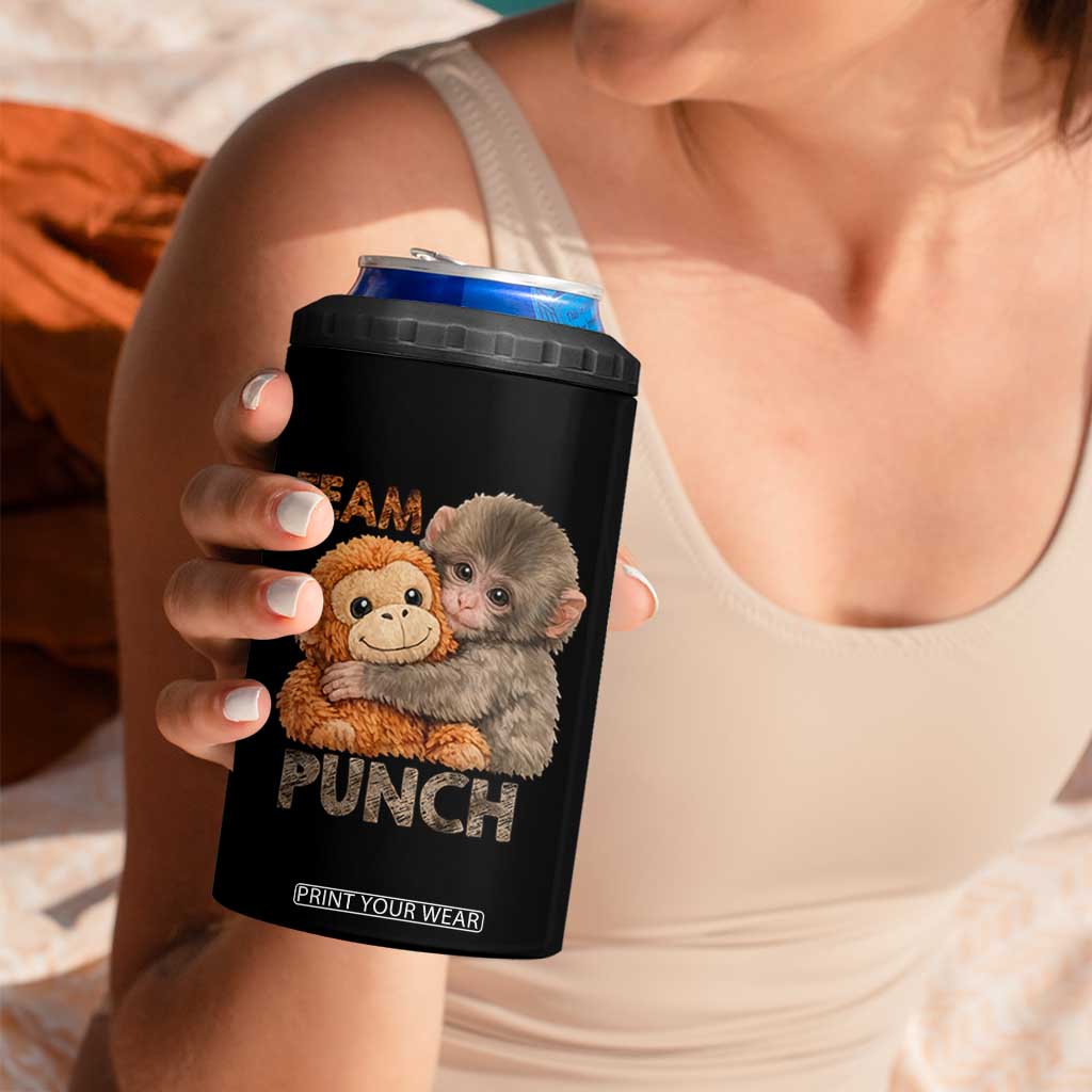 Team Punch Viral Baby Monkey 4 in 1 Can Cooler Tumbler Cute Monkey Hugging Plush Toy Internet Trend Gift TS02 Print Your Wear