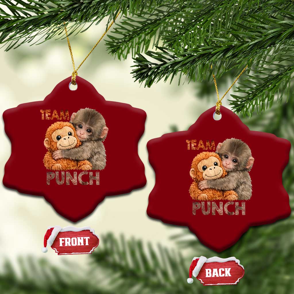 Team Punch Viral Baby Monkey Ceramic Ornament Cute Monkey Hugging Plush Toy Internet Trend Gift TS02 Print Your Wear