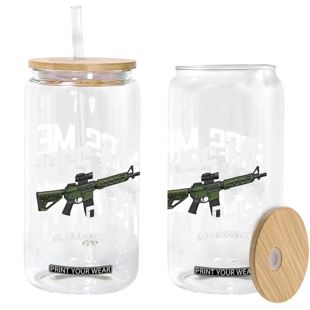 Kiss Me Im ARish Funny St Patricks Day Glass Can Tactical Irish Humor for Gun Enthusiasts TS02 Print Your Wear