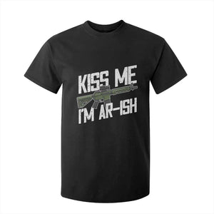 Kiss Me Im ARish Funny St Patricks Day T Shirt For Kid Tactical Irish Humor for Gun Enthusiasts TS02 Black Print Your Wear