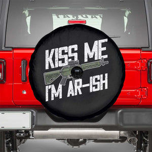 Kiss Me Im ARish Funny St Patricks Day Spare Tire Cover Tactical Irish Humor for Gun Enthusiasts TS02 Black Print Your Wear