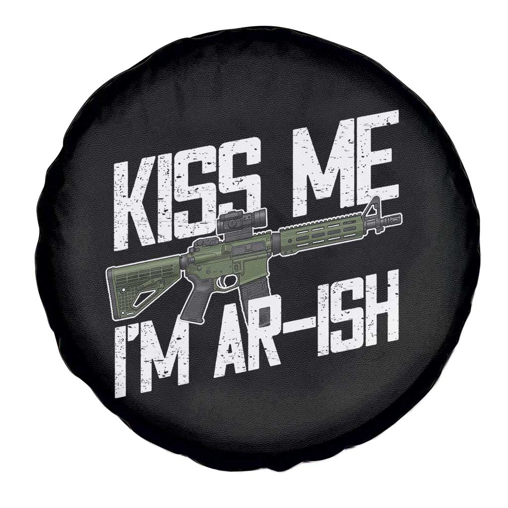 Kiss Me Im ARish Funny St Patricks Day Spare Tire Cover Tactical Irish Humor for Gun Enthusiasts TS02 Print Your Wear