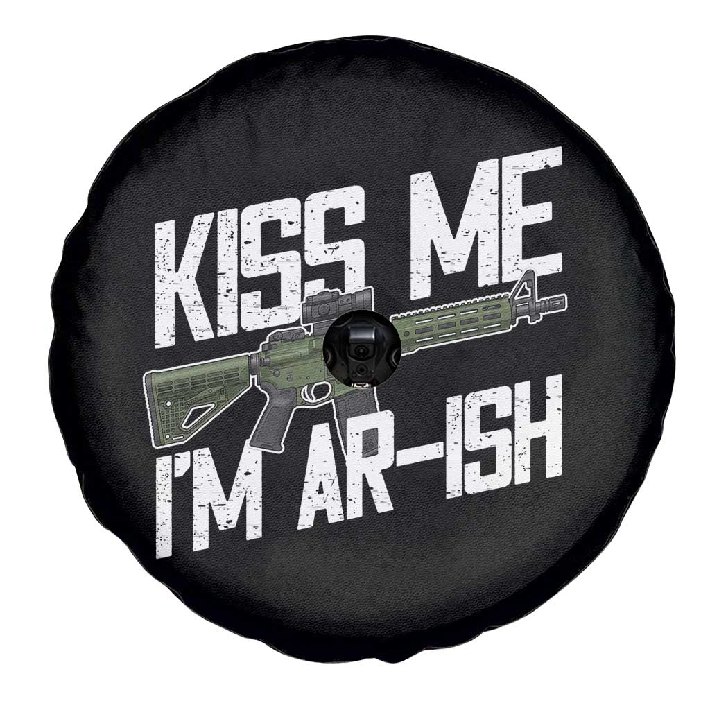 Kiss Me Im ARish Funny St Patricks Day Spare Tire Cover Tactical Irish Humor for Gun Enthusiasts TS02 Print Your Wear
