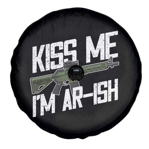 Kiss Me Im ARish Funny St Patricks Day Spare Tire Cover Tactical Irish Humor for Gun Enthusiasts TS02 Print Your Wear