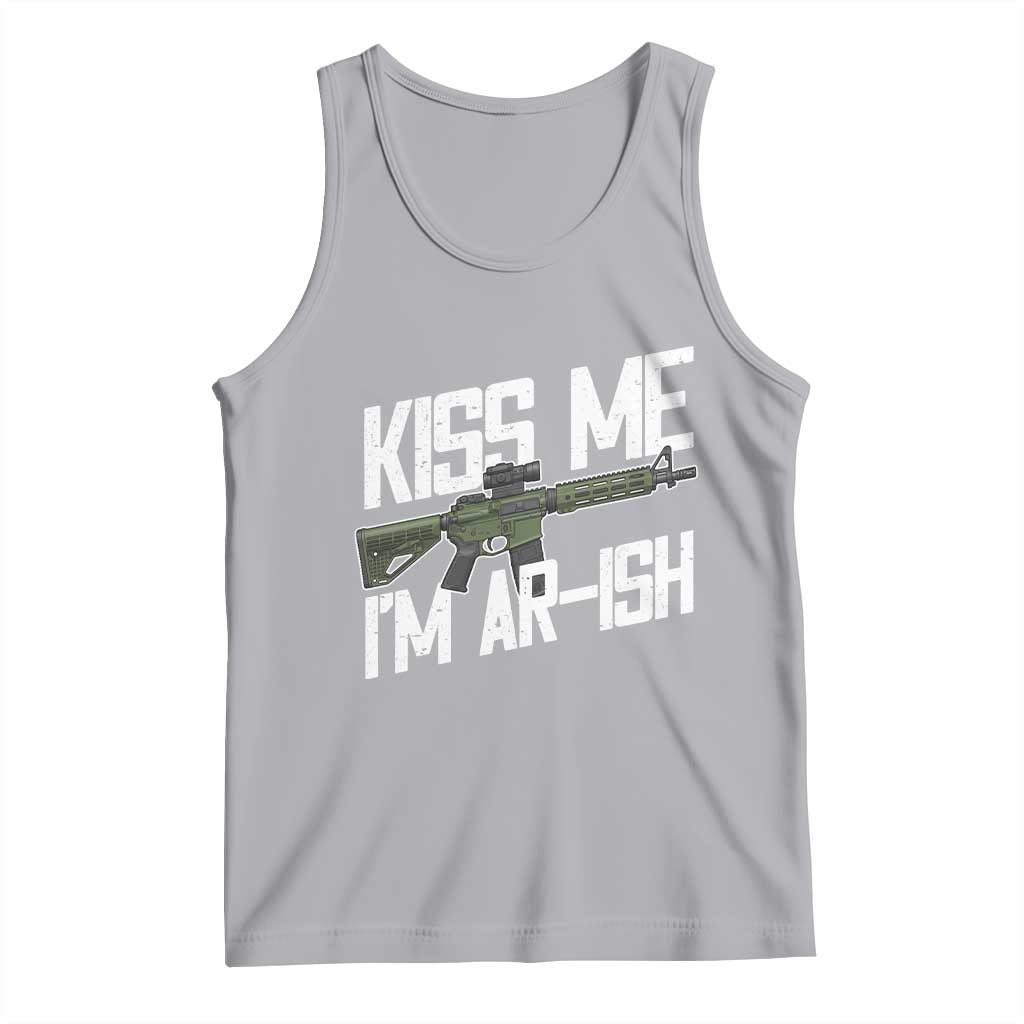 Kiss Me Im ARish Funny St Patricks Day Tank Top Tactical Irish Humor for Gun Enthusiasts TS02 Athletic Heather Print Your Wear