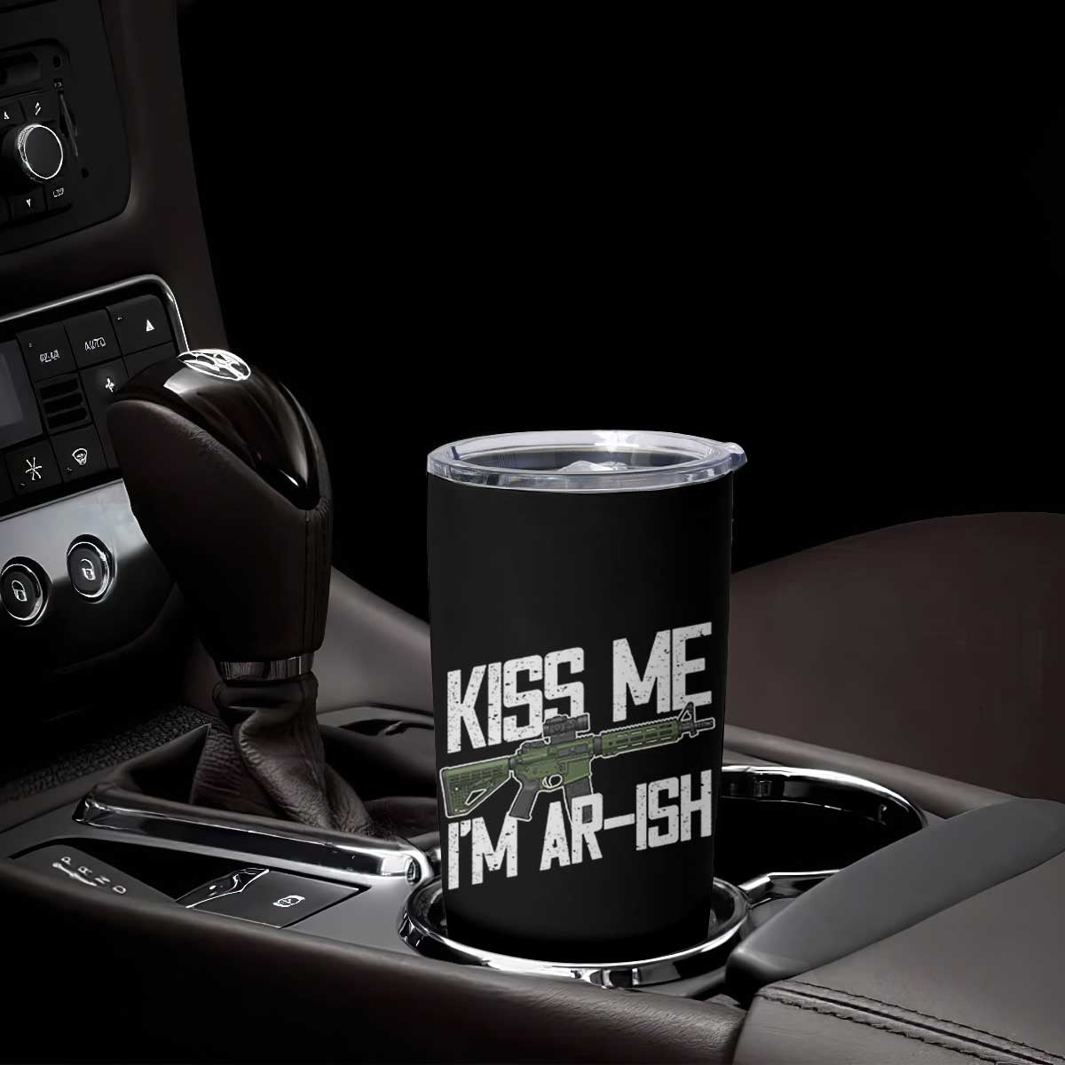 Kiss Me Im ARish Funny St Patricks Day Tumbler Cup Tactical Irish Humor for Gun Enthusiasts TS02 Print Your Wear