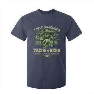 Dirty Sanchezs Tacos and Beer Funny Fiesta T Shirt For Kid Cerveza Cold as Your Exes Heart Mexican Party Humor TS02 Navy Print Your Wear