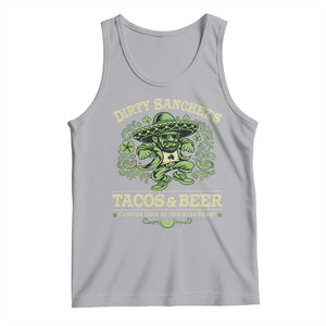 Dirty Sanchezs Tacos and Beer Funny Fiesta Tank Top Cerveza Cold as Your Exes Heart Mexican Party Humor TS02 Athletic Heather Print Your Wear