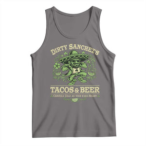 Dirty Sanchezs Tacos and Beer Funny Fiesta Tank Top Cerveza Cold as Your Exes Heart Mexican Party Humor TS02 Deep Heather Print Your Wear