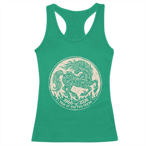 Year of the Fire Horse 1966 2026 Graphic Racerback Tank Top 60 Years Chinese Zodiac Horse Vintage Style TS02 Irish Green Print Your Wear