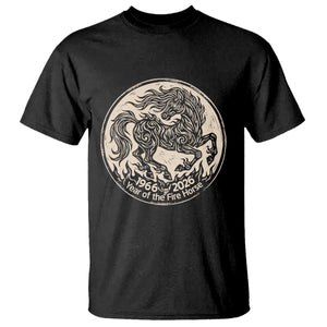 Year of the Fire Horse 1966 2026 Graphic T Shirt 60 Years Chinese Zodiac Horse Vintage Style TS02 Black Print Your Wear