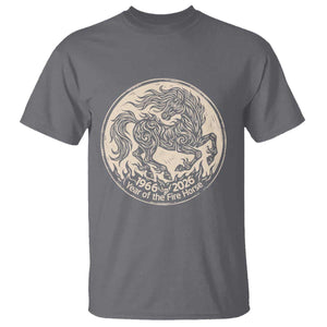 Year of the Fire Horse 1966 2026 Graphic T Shirt 60 Years Chinese Zodiac Horse Vintage Style TS02 Charcoal Print Your Wear