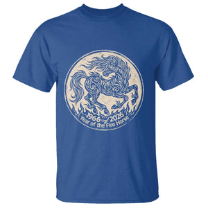 Year of the Fire Horse 1966 2026 Graphic T Shirt 60 Years Chinese Zodiac Horse Vintage Style TS02 Royal Blue Print Your Wear