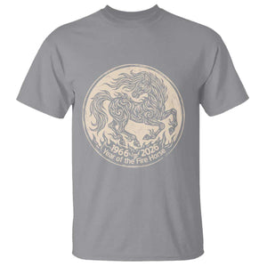 Year of the Fire Horse 1966 2026 Graphic T Shirt 60 Years Chinese Zodiac Horse Vintage Style TS02 Sport Gray Print Your Wear