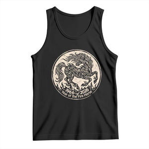 Year of the Fire Horse 1966 2026 Graphic Tank Top 60 Years Chinese Zodiac Horse Vintage Style TS02 Black Print Your Wear