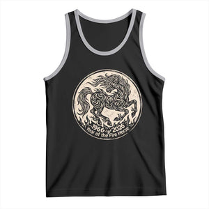 Year of the Fire Horse 1966 2026 Graphic Tank Top 60 Years Chinese Zodiac Horse Vintage Style TS02 Black Athletic Heather Print Your Wear