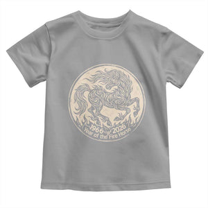 Year of the Fire Horse 1966 2026 Graphic Toddler T Shirt 60 Years Chinese Zodiac Horse Vintage Style TS02 Sport Gray Print Your Wear