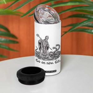 Go On Now Git Funny Saint Patrick Banishing Snakes 4 in 1 Can Cooler Tumbler Irish History Humor St Patricks Day TS02 Print Your Wear