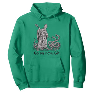 Go On Now Git Funny Saint Patrick Banishing Snakes Hoodie Irish History Humor St Patricks Day TS02 Irish Green Print Your Wear