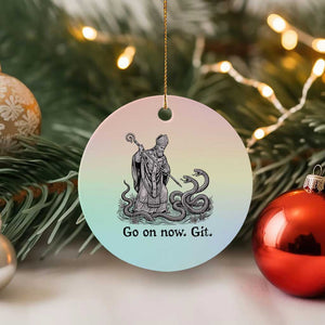 Go On Now Git Funny Saint Patrick Banishing Snakes Ceramic Ornament Irish History Humor St Patricks Day TS02 1pc Pastel Print Your Wear