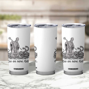 Go On Now Git Funny Saint Patrick Banishing Snakes Tumbler Cup Irish History Humor St Patricks Day TS02 Print Your Wear