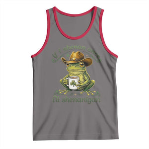 If I Shenan Once I Will Shenanigan Funny Frog Cowboy Tank Top St Patricks Day Shenanigans Humor TS02 Deep Heather Red Print Your Wear