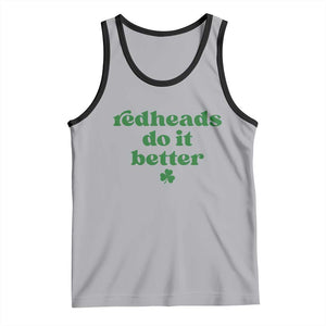 Redheads Do It Better Funny Irish Pride Tank Top St Patricks Day Ginger Humor TS02 Athletic Heather Black Print Your Wear