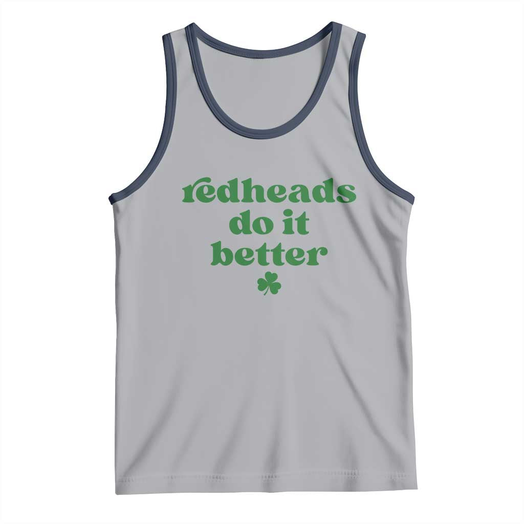 Redheads Do It Better Funny Irish Pride Tank Top St Patricks Day Ginger Humor TS02 Athletic Heather Navy Print Your Wear