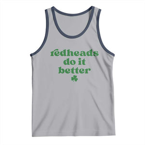 Redheads Do It Better Funny Irish Pride Tank Top St Patricks Day Ginger Humor TS02 Athletic Heather Navy Print Your Wear
