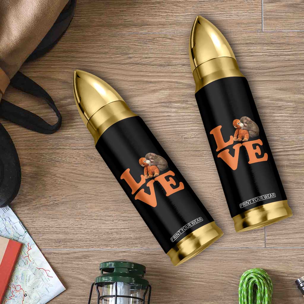 Love Punch the Baby Monkey Bullet Tumbler Cute Hugging Plush Toy Viral Friendship TS02 Print Your Wear