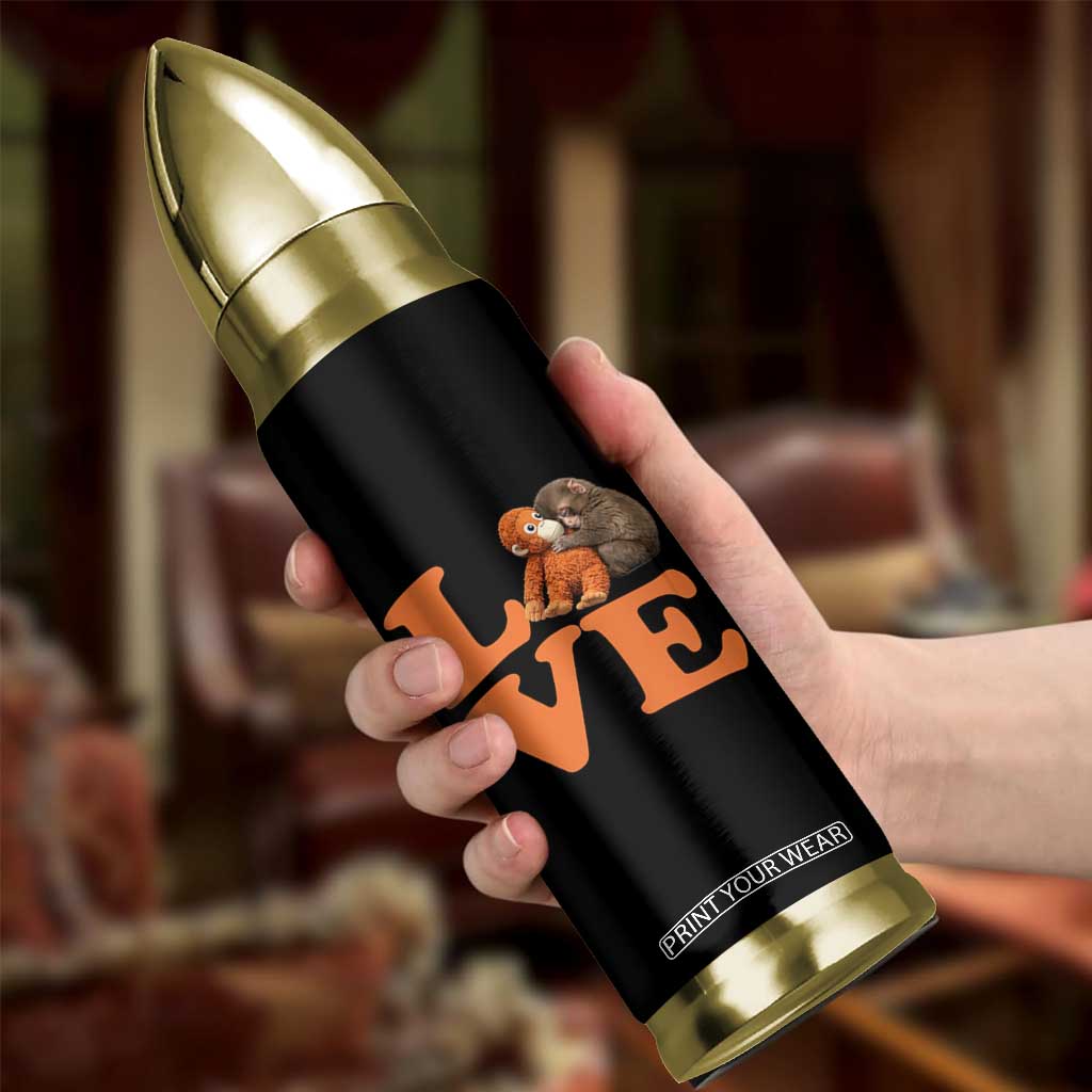 Love Punch the Baby Monkey Bullet Tumbler Cute Hugging Plush Toy Viral Friendship TS02 Print Your Wear