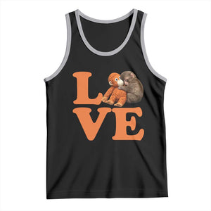 Love Punch the Baby Monkey Tank Top Cute Hugging Plush Toy Viral Friendship TS02 Black Athletic Heather Print Your Wear
