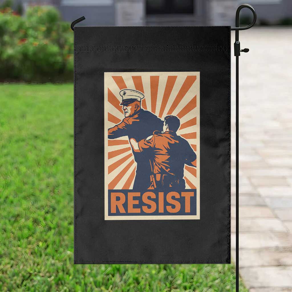 Resist Marine Veteran Political Protest Garden Flag America First Anti War TS02 Print Your Wear