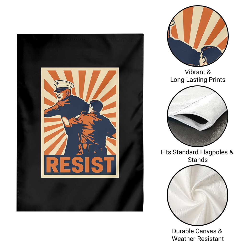 Resist Marine Veteran Political Protest Garden Flag America First Anti War TS02 Print Your Wear